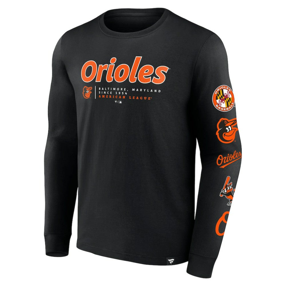 Baltimore Orioles Fanatics Strike the Goal Long Sleeve T-Shirt | MLB Shop