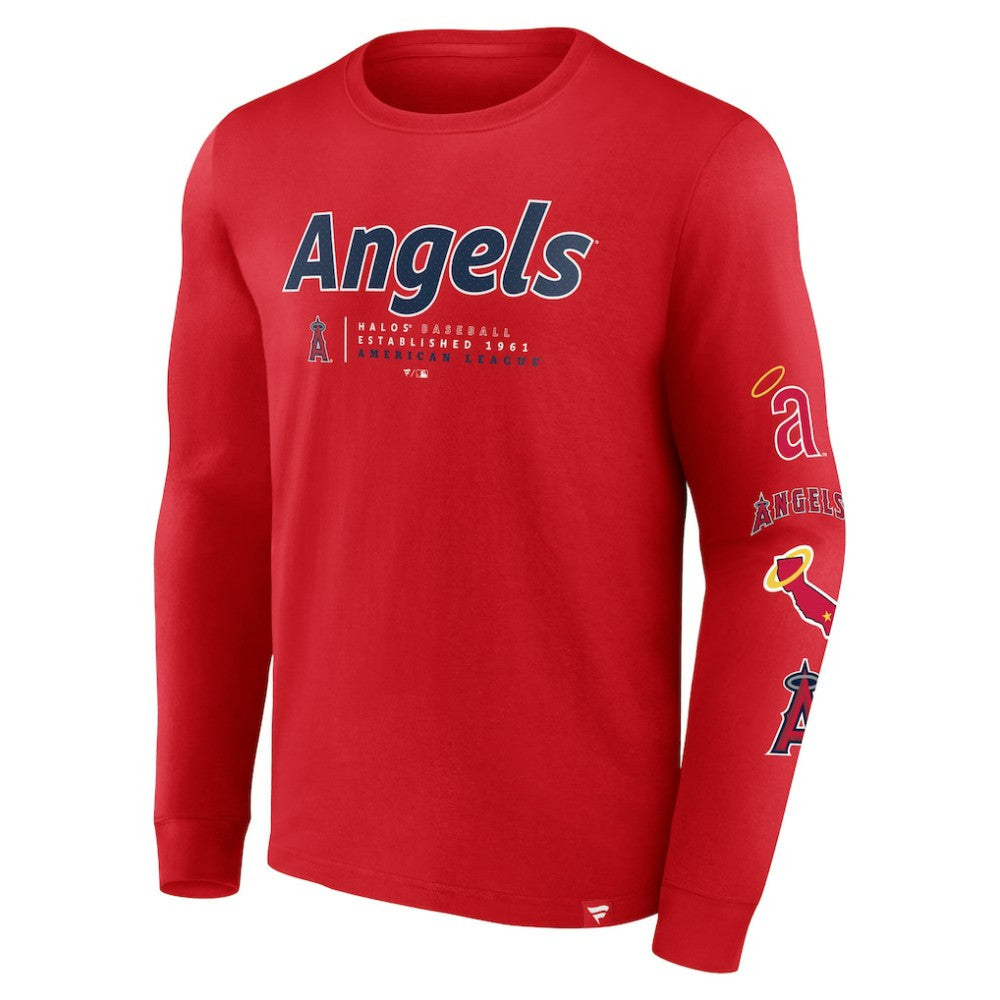 Los Angeles Angels Fanatics Strike the Goal Long Sleeve T-Shirt | MLB For sale