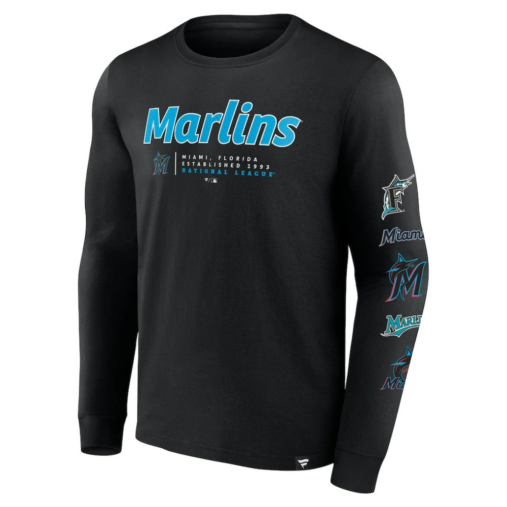 Miami Marlins Fanatics Strike the Goal Long Sleeve T-Shirt | MLB US