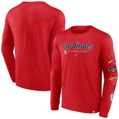 St. Louis Cardinals Fanatics Strike the Goal Long Sleeve T-Shirt | MLB On Sale