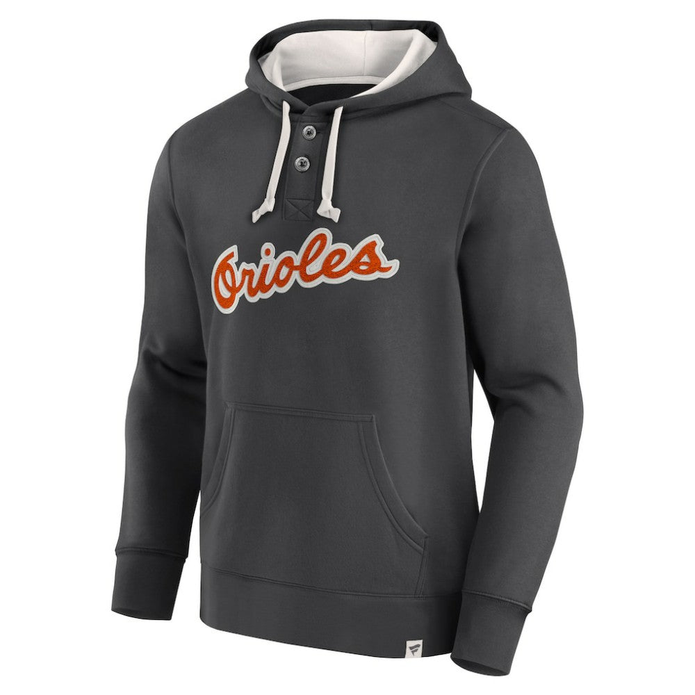 Fanatics Baltimore Orioles Black Plan for Adversity Henley Fleece Pullover Hoodie | MLB US