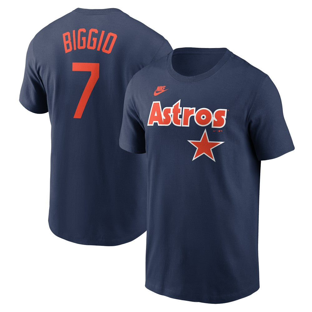 Craig Biggio Houston Astros Nike Cooperstown Collection Fuse Name & Number T-Shirt | MLB Sale