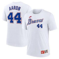 Hank Aaron Atlanta Braves Nike Cooperstown Collection Tri-Blend Name & Number T-Shirt | MLB Shop