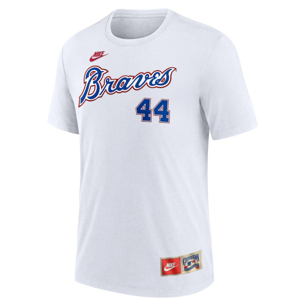 Hank Aaron Atlanta Braves Nike Cooperstown Collection Tri-Blend Name & Number T-Shirt | MLB Shop
