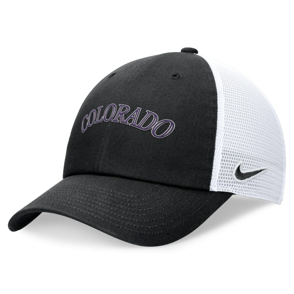 Colorado Rockies Nike Wordmark Adjustable Trucker Hat | MLB New