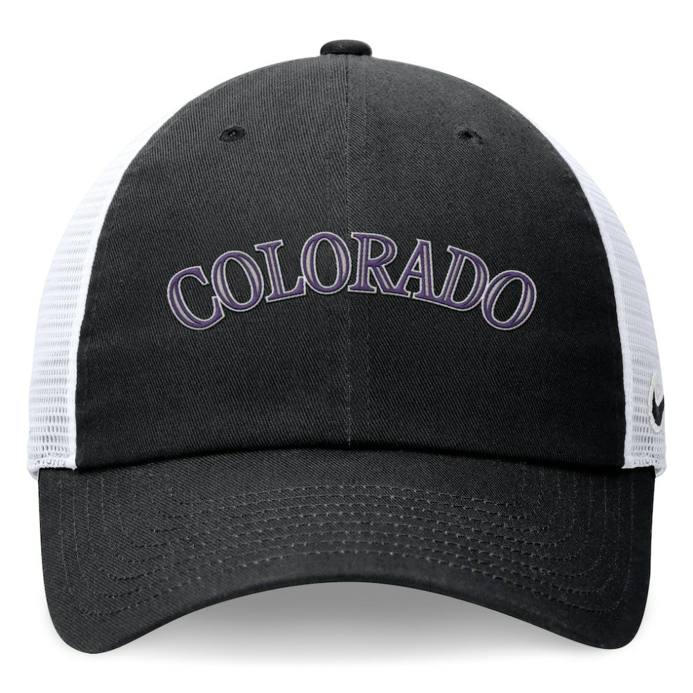 Colorado Rockies Nike Wordmark Adjustable Trucker Hat | MLB New