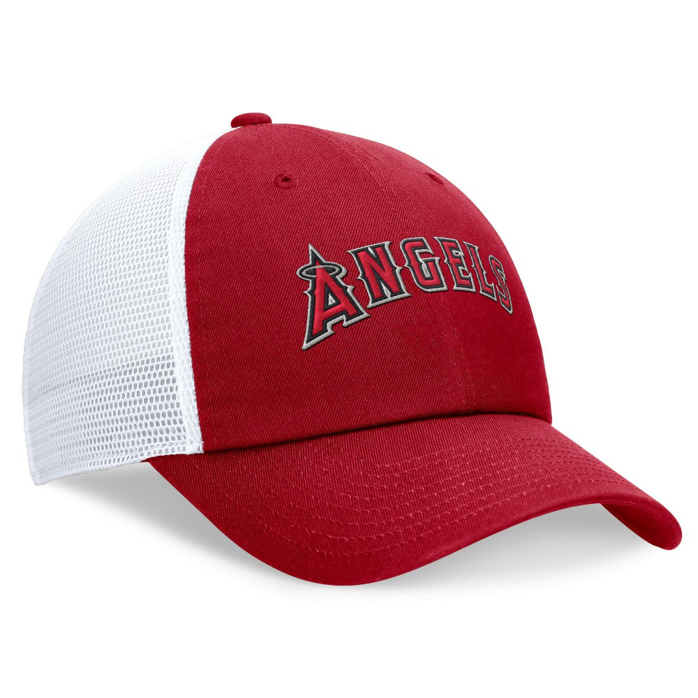 Los Angeles Angels Nike Wordmark Adjustable Trucker Hat | MLB US