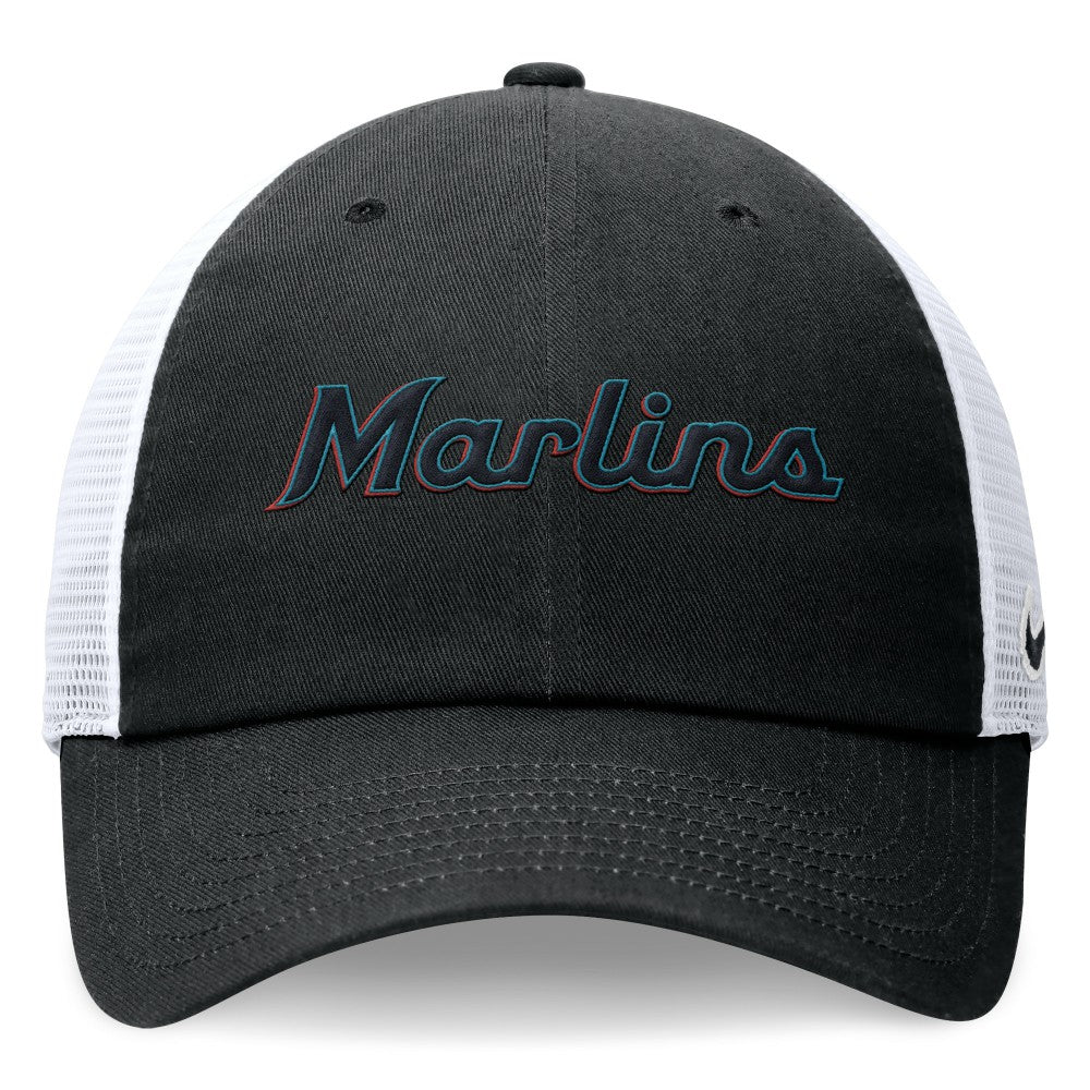 Miami Marlins Nike Wordmark Adjustable Trucker Hat | MLB Sale