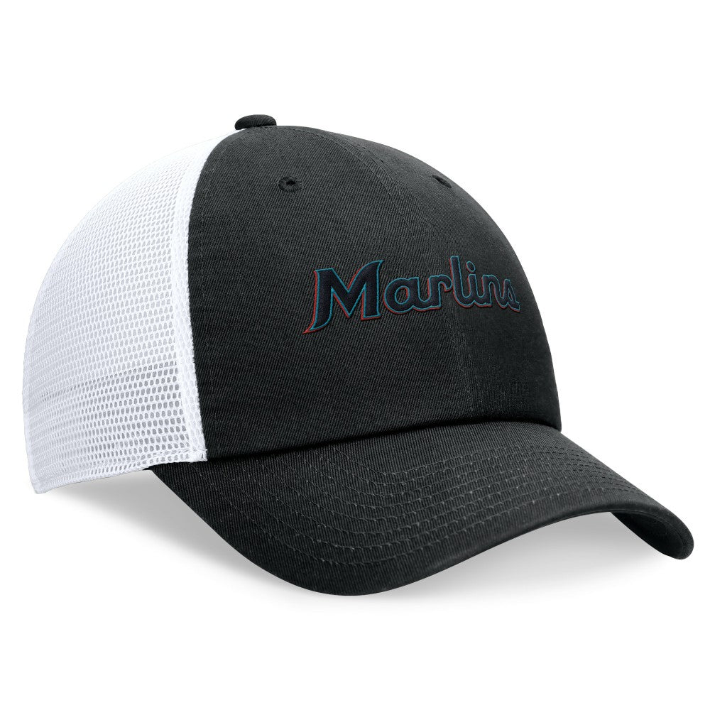 Miami Marlins Nike Wordmark Adjustable Trucker Hat | MLB Sale