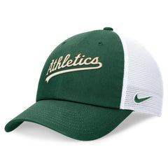 Athletics Nike Wordmark Adjustable Trucker Hat | MLB Outlet