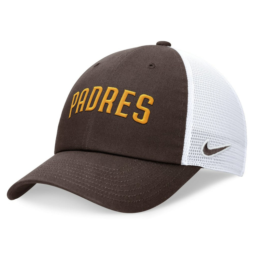 San Diego Padres Nike Wordmark Adjustable Trucker Hat | MLB On Sale
