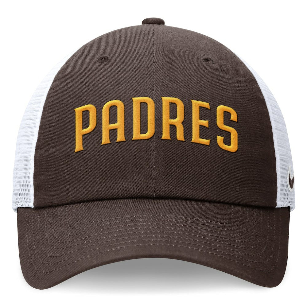 San Diego Padres Nike Wordmark Adjustable Trucker Hat | MLB On Sale