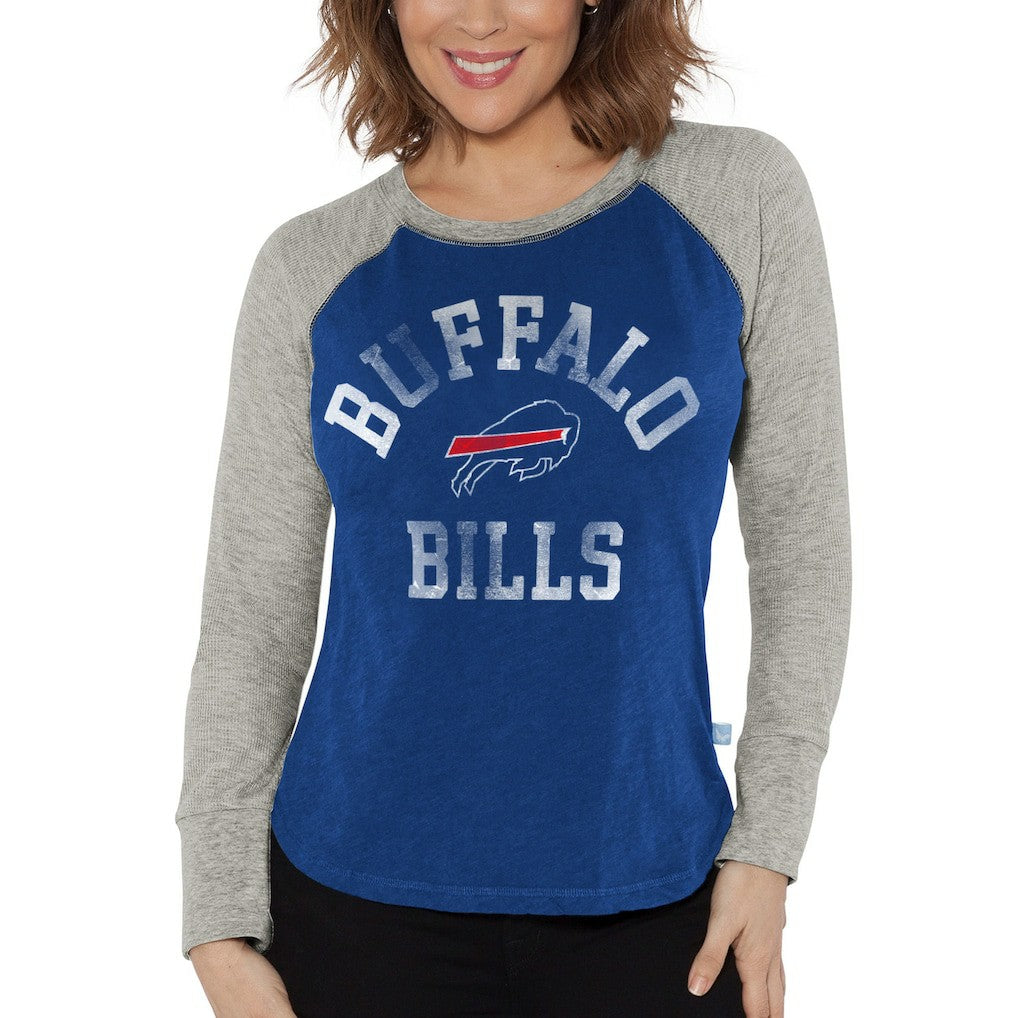 Buffalo Bills  G-III 4Her by Carl Banks Women's Waffle Knit Raglan Long Sleeve T-Shirt