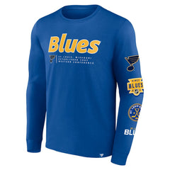 St. Louis Blues Fanatics Strike the Goal Long Sleeve T-Shirt Online