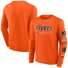 Philadelphia Flyers Fanatics Strike the Goal Long Sleeve T-Shirt On Sale
