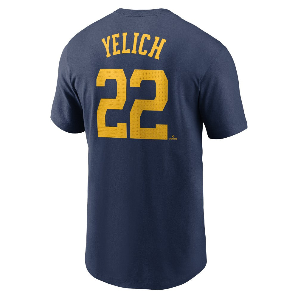 Christian Yelich Milwaukee Brewers Nike Fuse Name & Number T-Shirt | MLB US