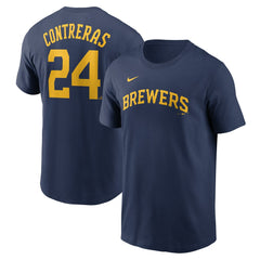 William Contreras Milwaukee Brewers Nike Fuse Name & Number T-Shirt | MLB New