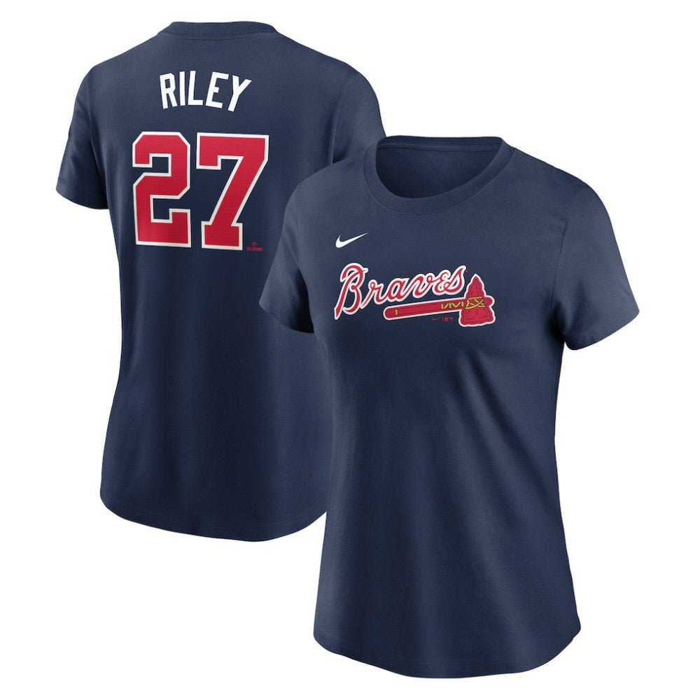 Austin Riley Atlanta Braves Nike Women's Cooperstown Collection Fuse Name & Number T-Shirt | MLB Sale