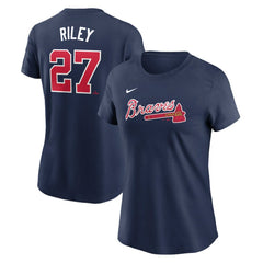 Austin Riley Atlanta Braves Nike Women's Cooperstown Collection Fuse Name & Number T-Shirt | MLB Sale