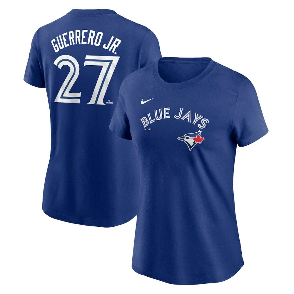 Vladimir Guerrero Jr. Toronto Blue Jays Nike Women's Cooperstown Collection Fuse Name & Number T-Shirt | MLB On Sale