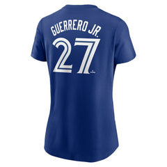 Vladimir Guerrero Jr. Toronto Blue Jays Nike Women's Cooperstown Collection Fuse Name & Number T-Shirt | MLB On Sale