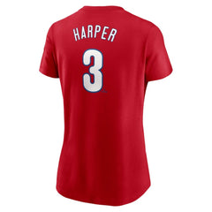 Bryce Harper Philadelphia Phillies Nike Women's Cooperstown Collection Fuse Name & Number T-Shirt | MLB Discount
