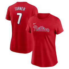 Trea Turner Philadelphia Phillies Nike Women's Cooperstown Collection Fuse Name & Number T-Shirt | MLB Discount