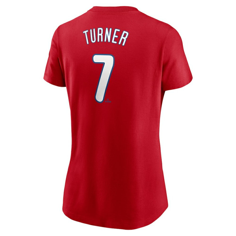 Trea Turner Philadelphia Phillies Nike Women's Cooperstown Collection Fuse Name & Number T-Shirt | MLB Discount