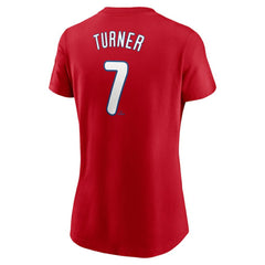 Trea Turner Philadelphia Phillies Nike Women's Cooperstown Collection Fuse Name & Number T-Shirt | MLB Discount