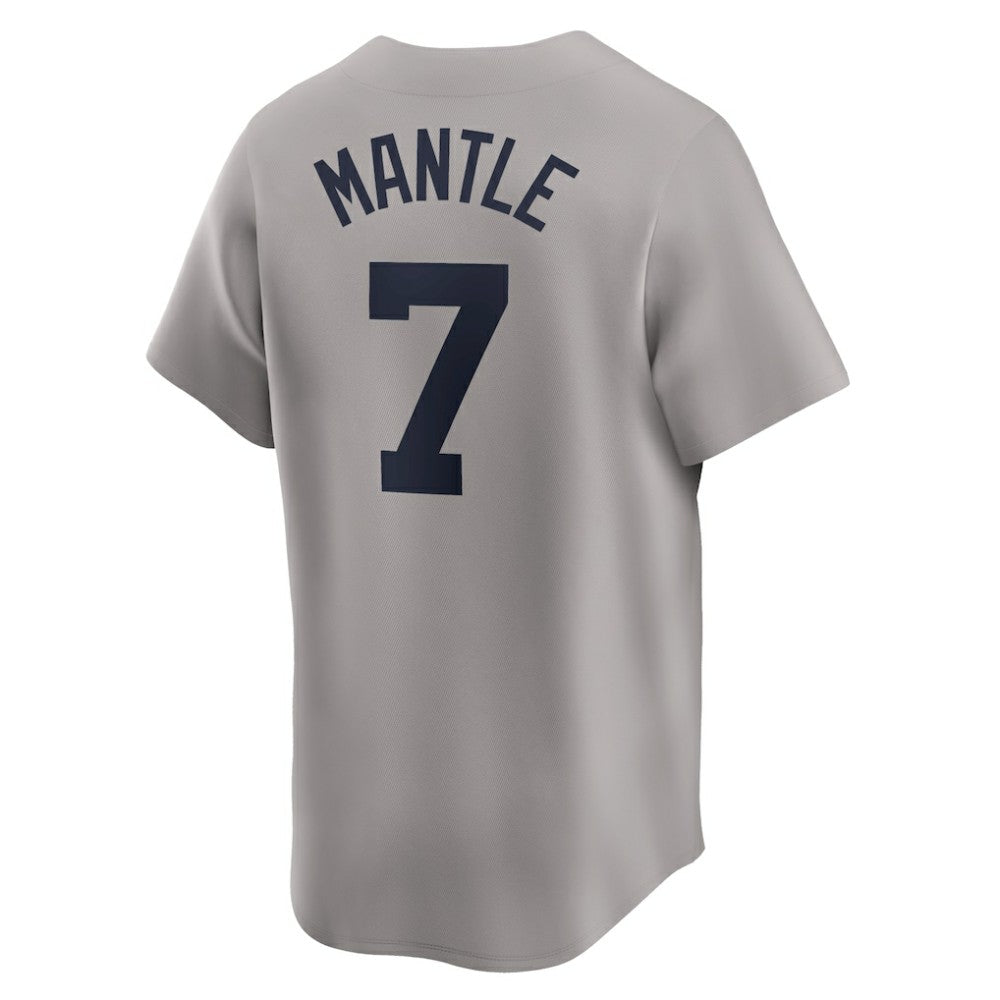 Mickey Mantle New York Yankees Throwback Cooperstown Collection Limited Jersey - Gray