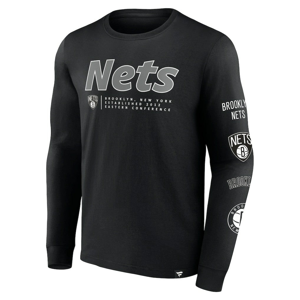 Brooklyn Nets Baseline Long Sleeve T-Shirt New