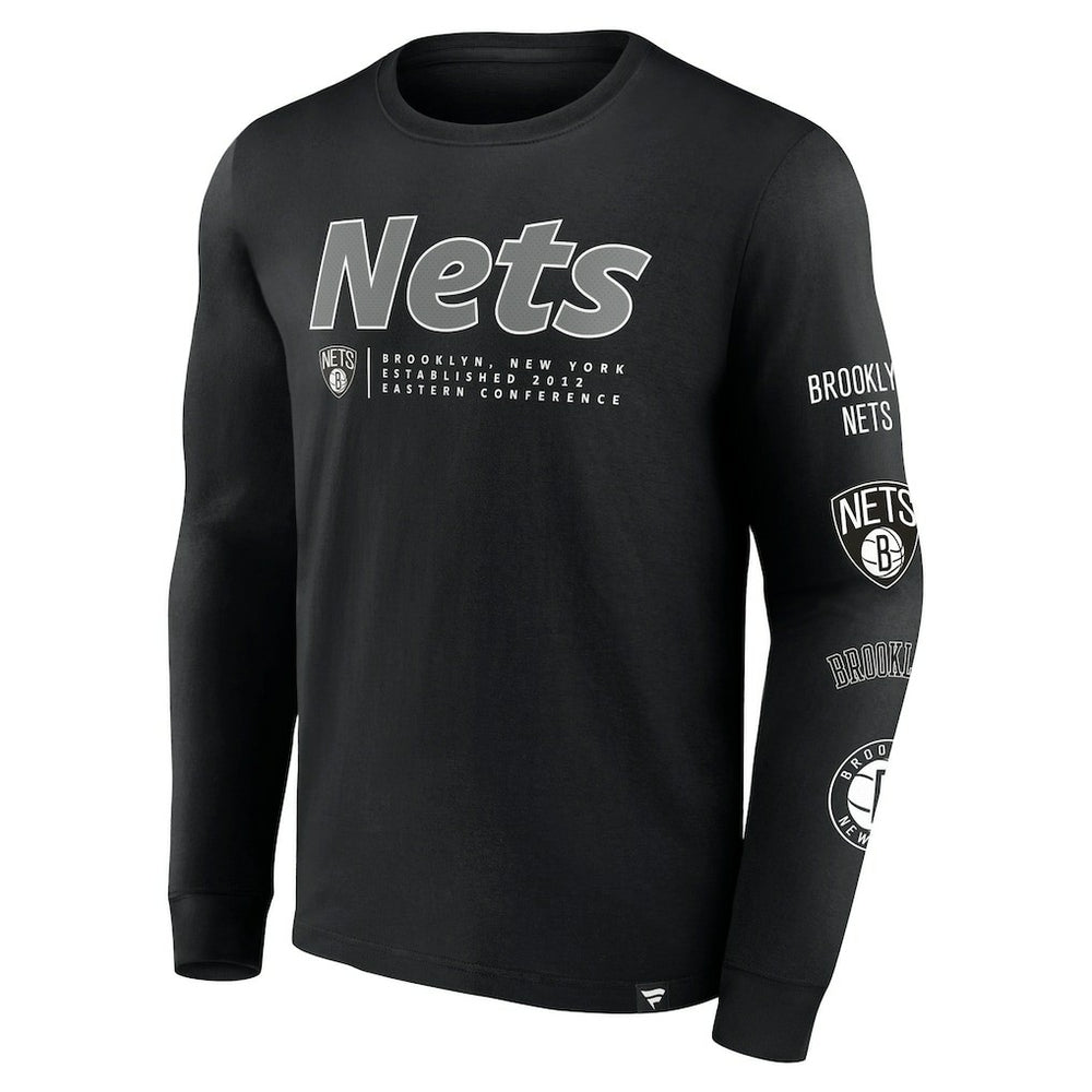 Brooklyn Nets Baseline Long Sleeve T-Shirt New