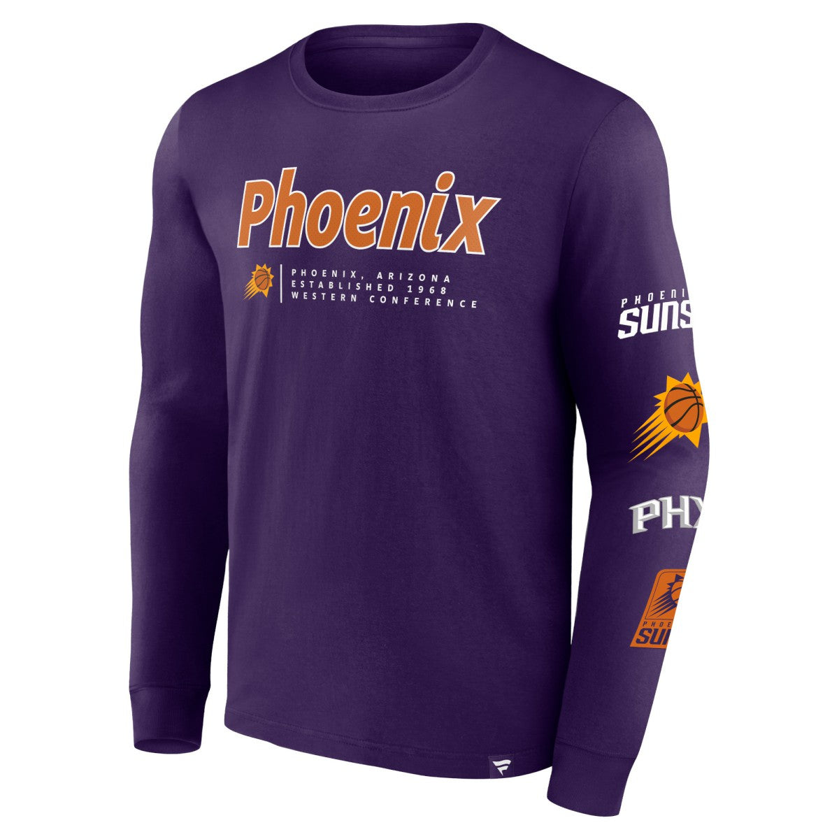 Phoenix Suns Baseline Long Sleeve T-Shirt New
