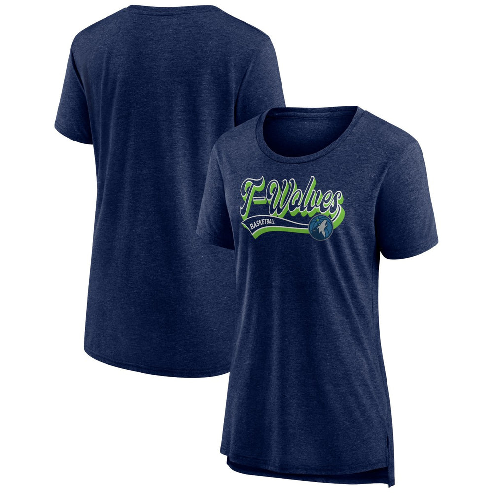 Minnesota Timberwolves Women's League Leader Tri-Blend T-Shirt New