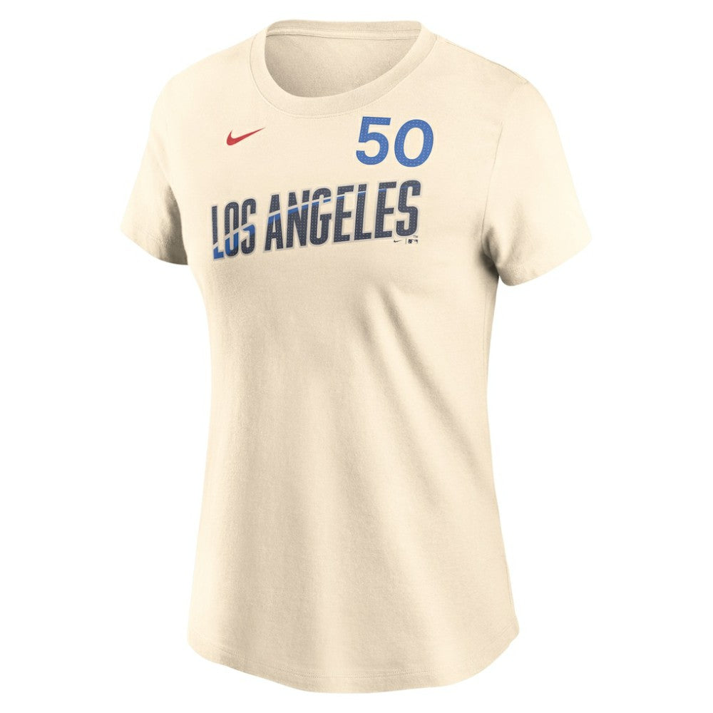 Mookie Betts Los Angeles Dodgers Nike Women's 2024 City Connect Fuse Name & Number T-Shirt | MLB US