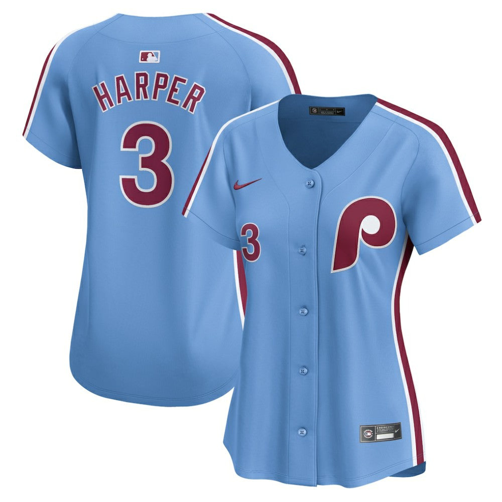 Bryce Harper Philadelphia Phillies Nike Women's Alternate Limited Player Jersey – Light Blue | MLB Sale