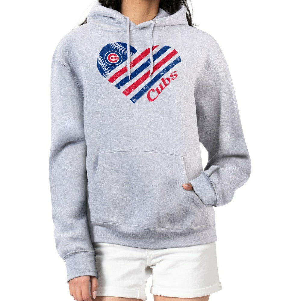 Chicago Cubs G-III 4Her by Carl Banks Women's Heart Fleece Pullover Hoodie | MLB Online