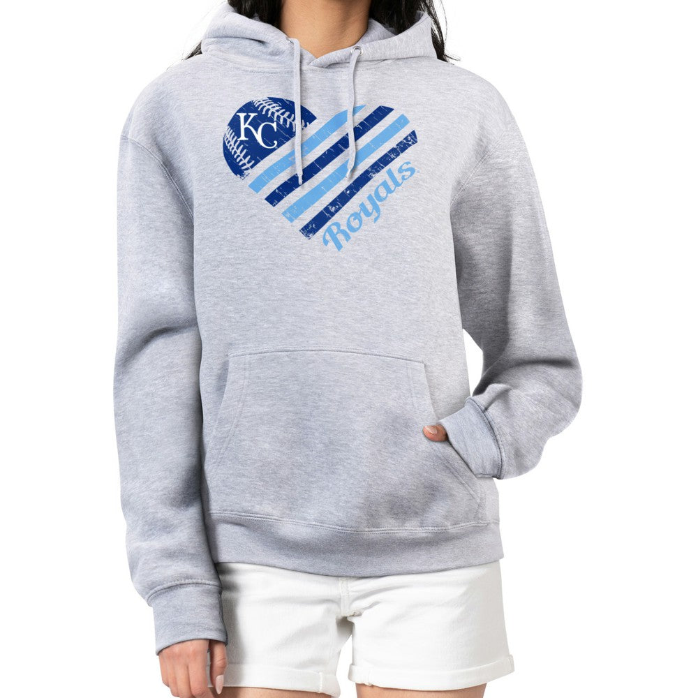 Kansas City Royals G-III 4Her by Carl Banks Women's Heart Fleece Pullover Hoodie | MLB Discount