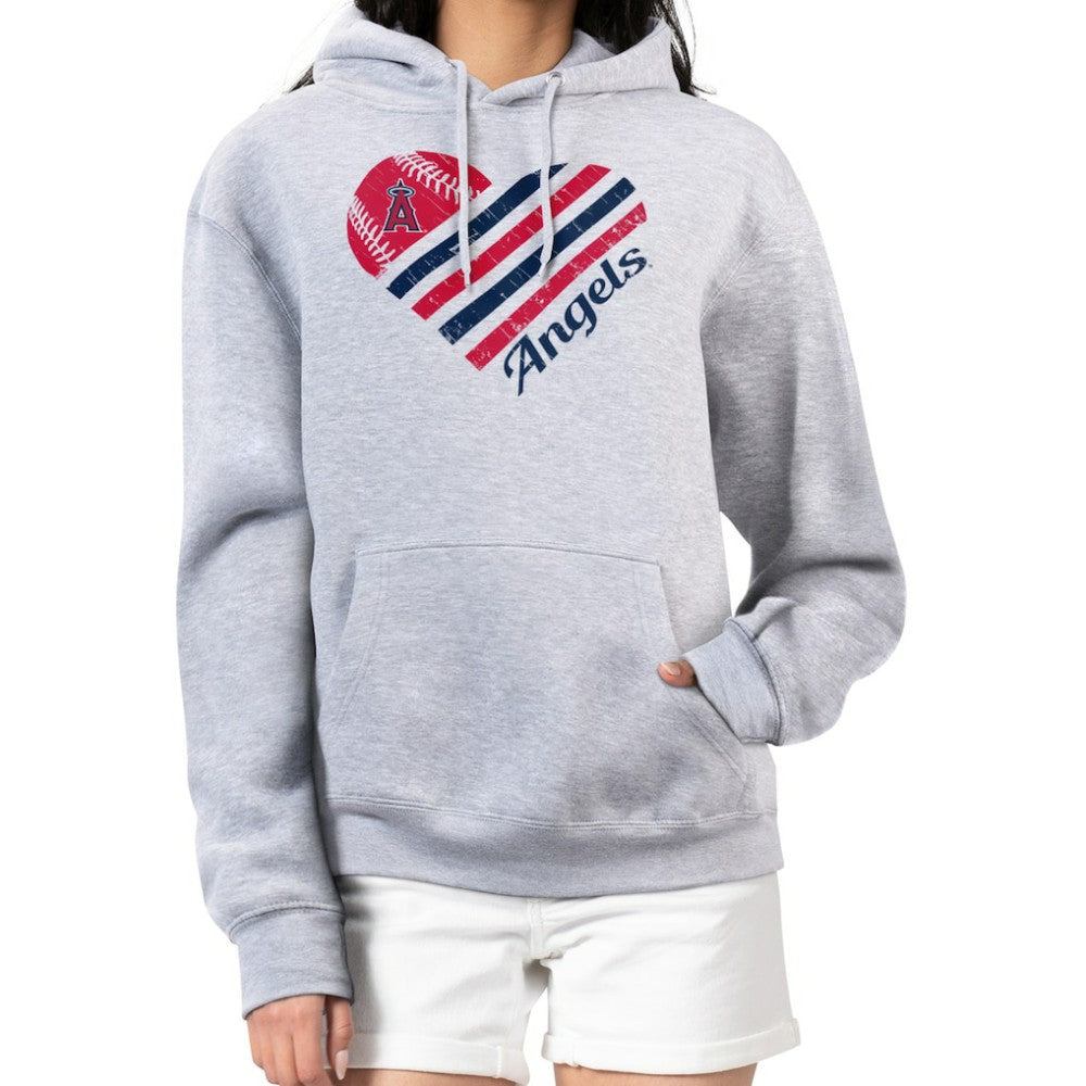 Los Angeles Angels G-III 4Her by Carl Banks Women's Heart Fleece Pullover Hoodie | MLB Near me