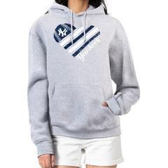 New York Yankees G-III 4Her by Carl Banks Women's Heart Fleece Pullover Hoodie | MLB Shop