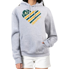 Athletics G-III 4Her by Carl Banks Women's Heart Fleece Pullover Hoodie | MLB Outlet