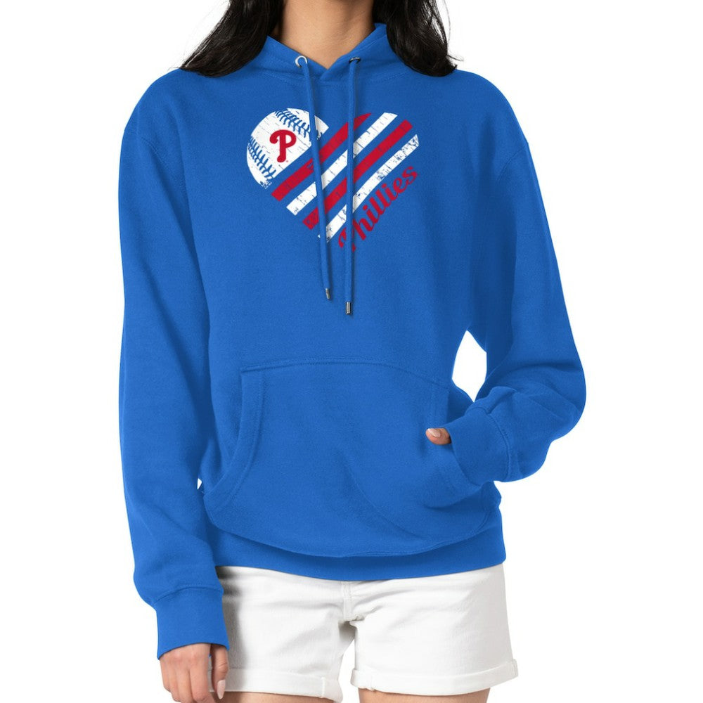 Philadelphia Phillies G-III 4Her by Carl Banks Women's Heart Fleece Pullover Hoodie | MLB For sale