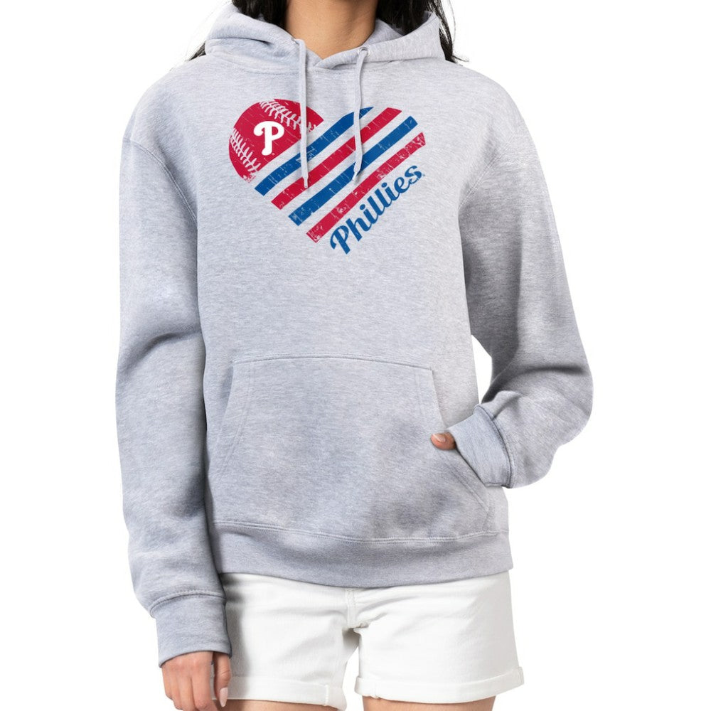 Philadelphia Phillies G-III 4Her by Carl Banks Women's Heart Fleece Pullover Hoodie | MLB Online