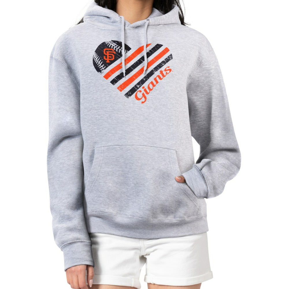 San Francisco Giants G-III 4Her by Carl Banks Women's Heart Fleece Pullover Hoodie | MLB Sale