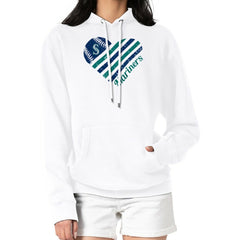 Seattle Mariners G-III 4Her by Carl Banks Women's Heart Fleece Pullover Hoodie | MLB Near me