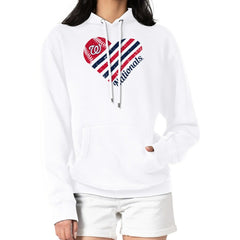 Washington Nationals G-III 4Her by Carl Banks Women's Heart Fleece Pullover Hoodie | MLB US