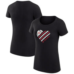 Arizona Diamondbacks G-III 4Her by Carl Banks Women's Super-Slim Fit Lightweight Heart Graphic T-Shirt | MLB Shop