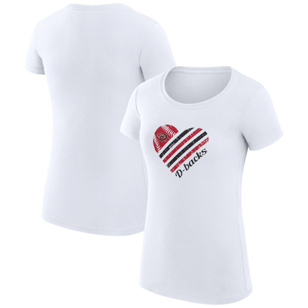 Arizona Diamondbacks G-III 4Her by Carl Banks Women's Super-Slim Fit Lightweight Heart Graphic T-Shirt | MLB Near me