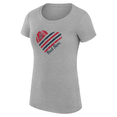 Boston Red Sox G-III 4Her by Carl Banks Women's Super-Slim Fit Lightweight Heart Graphic T-Shirt | MLB US