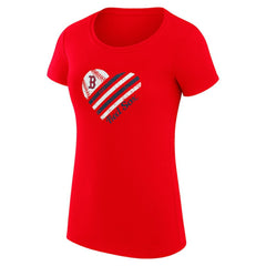Boston Red Sox G-III 4Her by Carl Banks Women's Super-Slim Fit Lightweight Heart Graphic T-Shirt | MLB Sale